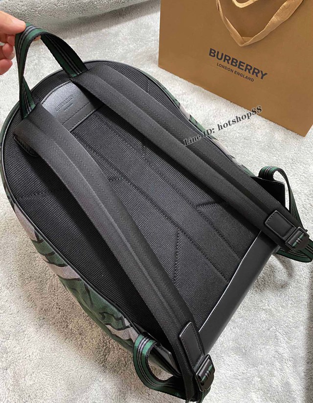 Burberry專櫃新款雙肩包 巴寶莉男士後背包大書包 yxb1218